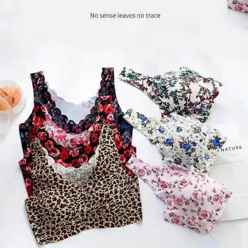 Ladies Large Size Bra Middle-aged and Elderly No Steel Rings Gathering Ice Silk Beauty Vest Vest Bra Thin Breathable Lightweight Bra