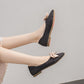 Pointed Single Shoes Women's All-match Flat Bow A Pedal Retro Leather Shoes Soft and Comfortable Non-slip Flat Leather Shoes