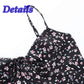 Women Backless Dress Boho Floral Frinting  Short Mini Dress Summer  V-Neck Party Holiday Leisure Beach Dress