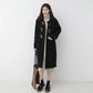Retro Horn Button Woolen Coat Women's Mid-length 2021 Autumn and Winter Korean Style Thick Woolen Coat
