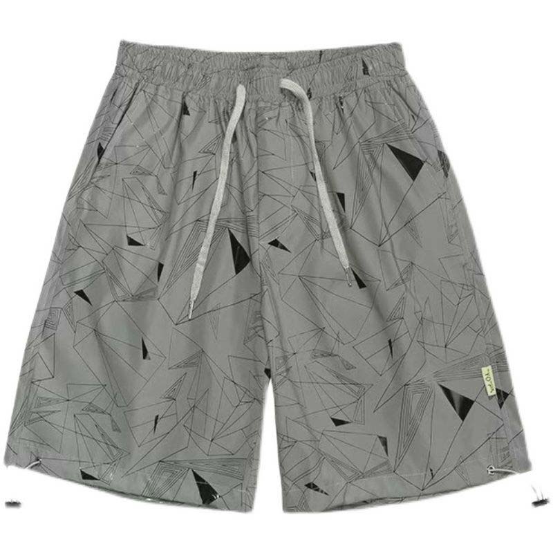 Summer Reflective Fabric Thin Shorts Men's Five-point Pants Casual Pants Loose Pants