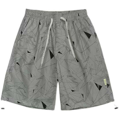 Summer Reflective Fabric Thin Shorts Men's Five-point Pants Casual Pants Loose Pants