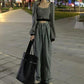 Womens Slim Thin frill pleating Splicing Tops Blouse Casual Square collar Pullover T-Shirt