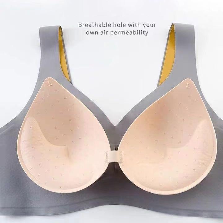 Latex Underwear Women's Seamless and Rimless Sports Gather Vest Type To Prevent Breast Sagging Underwear Light and Breathable