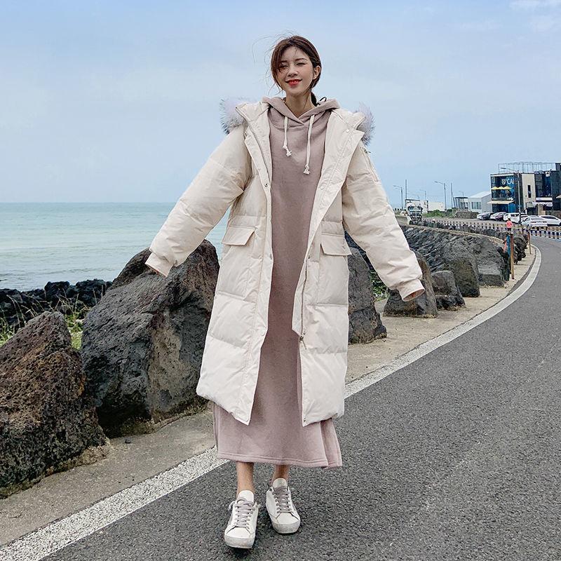 Large Fur Collar Cotton-padded Jacket Women Winter Korean Version of Loose Cotton-padded Clothes Bread Clothes Mid-length Padded Jacket Tide