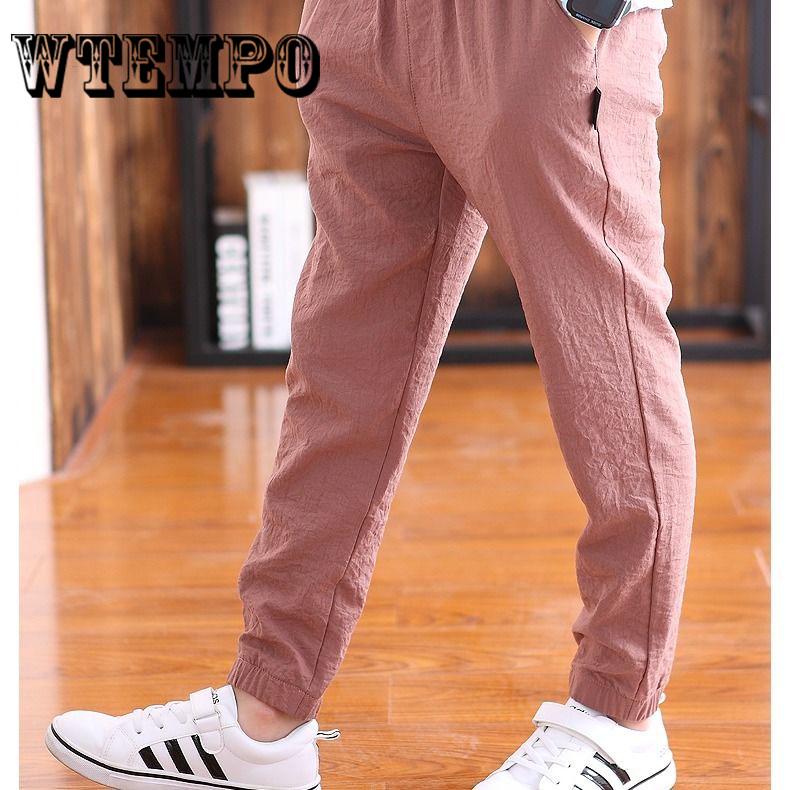 Brand Pants Kids Girls Spring Cotton Linen Long Pants Fashion Flower Bloomers Trousers