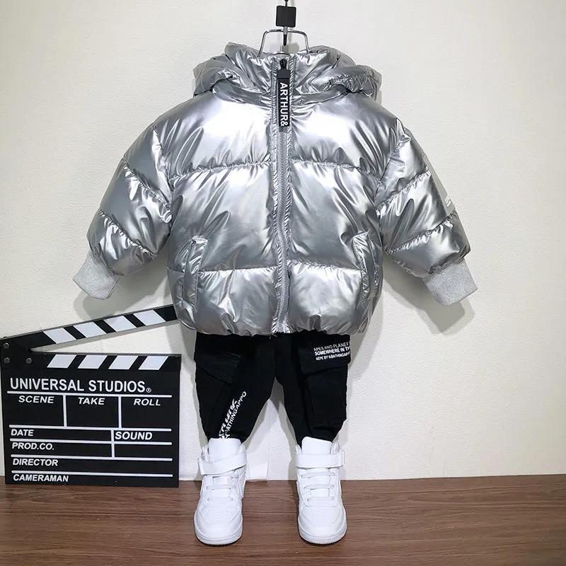 Baby Winter Clothes Children's Padded Jacket Thickened Boy Padded Jackets Western Style Hooded Warm Padded Jacket Tang-style Coat
