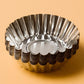 10/20/30/50pcs/set 7cm Reusable Tinplate Flower Cake Egg Tart Mold Kitchen Tools Baking Mould (Color: Silver)