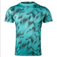 Sports Shirts Geometric Print T-shirt Breathable Casual Quick Dry Running Tees Half Sleeves High Elastic Top Men Clothing Summer