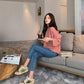 Autumn Women's Sweater Loose Student Autumn and Winter Tops All-match Long-sleeved Knitted Pullover Women