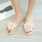 Wear Flat-bottomed Flip Flops and Thick-bottomed Sandals In Summer Women's Flower Slippers Women's Seaside Beach Non-slip Holiday Flip-flop Sandals