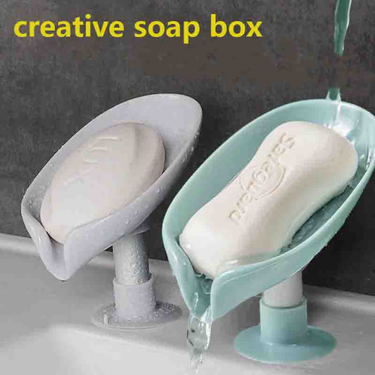 Creative Soap Box Water Put Soap Rack Free Punch Suction Cup Bathroom Artifact