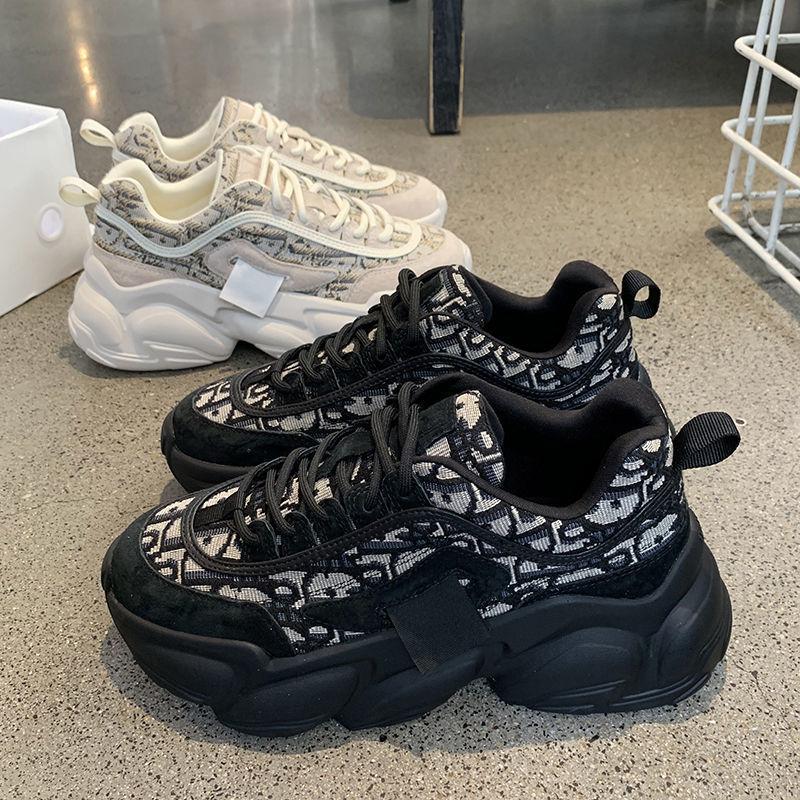 Ladies Thick-soled Height-increasing Shoes Fashion All-match Casual Sports Shoes Spring and Summer Outdoor Running Breathable Clearance Shoes