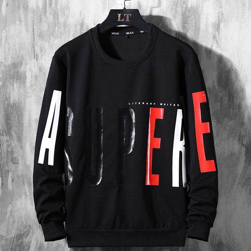 Men's Sweater Spring and Autumn Plus Size Sweater Loose Sports Sweater
