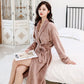 Flannel Nightgown Thick Coral Fleece Bathrobe Ladies Homewear Sleep Long Sleeve Autumn and Winter Leisure Long