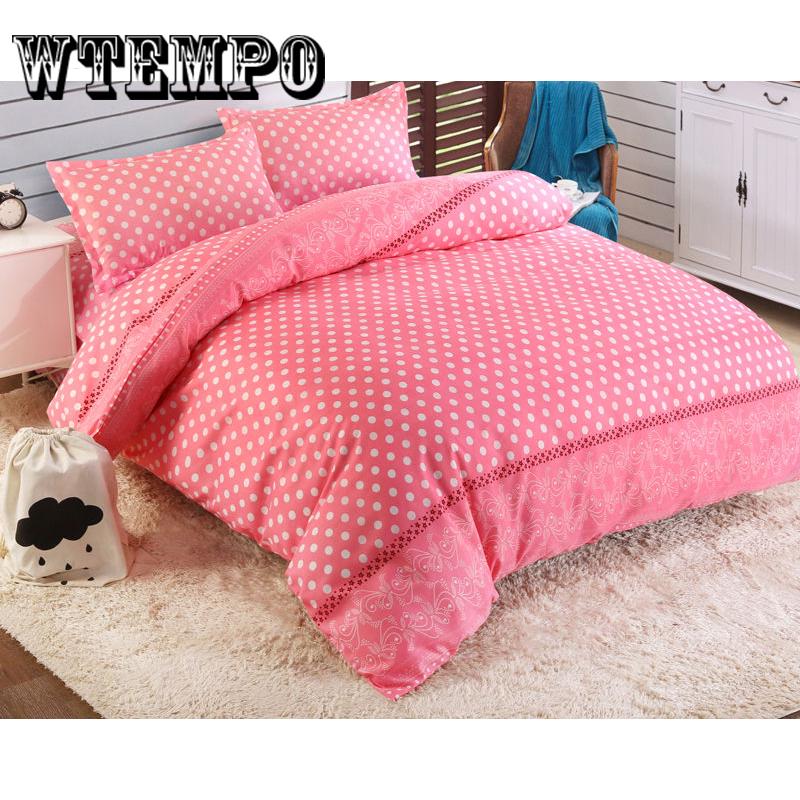 Pink Dot Duvet Cover Pillowcases Set  Twin/Full/Queen Size Bedding Set Comforter Cover Set