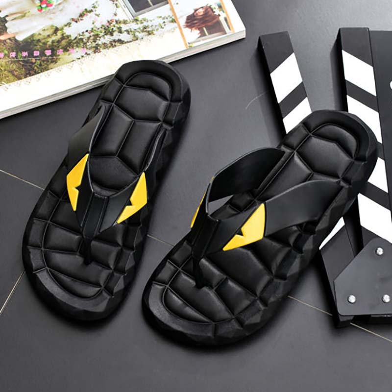 Summer Non-slip and Waterproof Korean Style Hipster Flip-flop Sandals Beach Shoes Small Monster Slipper Men's Soft-soled Flip Flop