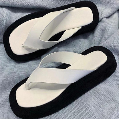 Thick Bottom  Flip-Flop Thong Sandals Summer Shoes Soft Bathroom Slippers Slides Outdoor Indoor Shoes Women