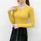 Sweater Women's Pullover Knitwear Long-sleeved Korean Version of Solid Color Slim Tops Trending Sweaters Autumn and Winter Top