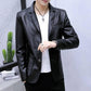 Plus Size Mens Leather Jackets Fall Winter Coat Men Faux Coats Biker Motorcycle Male Jacket Tops