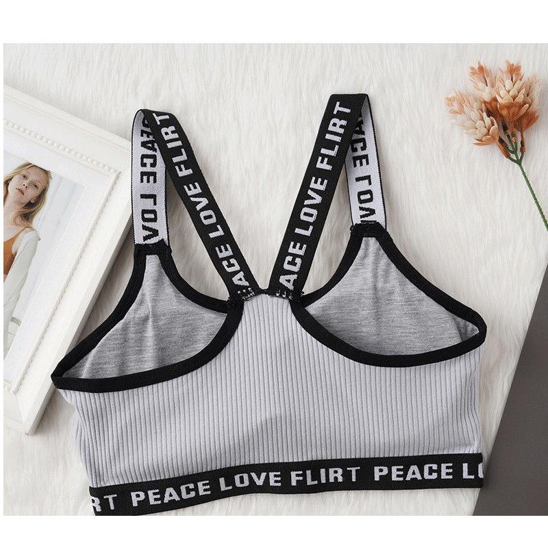 Pure Cotton Underwear Female Students Wrapped Chest Beautiful Back Tube Top Underwear Sports Yoga Bra Fabric Soft Light and Breathable