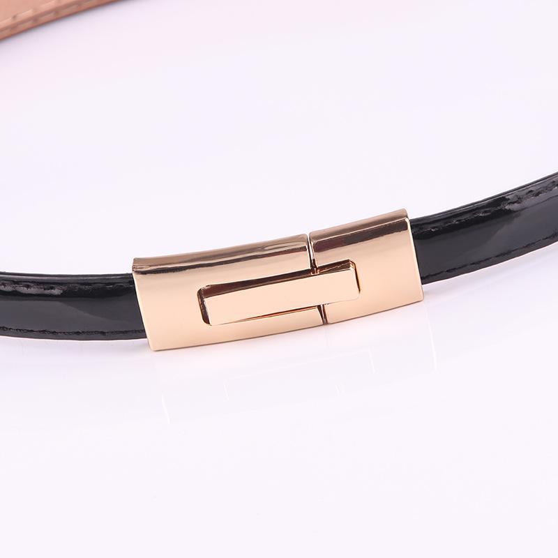 Women buckle adjustment fine belt Decorative candy color belt