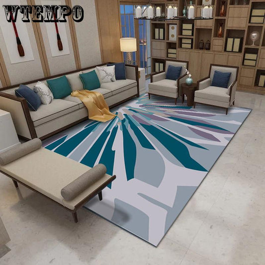 European Ink Painting Pattern Printed Carpet Living Room Rug Bedroom Bedside Anti-slip Mat Floor Mat