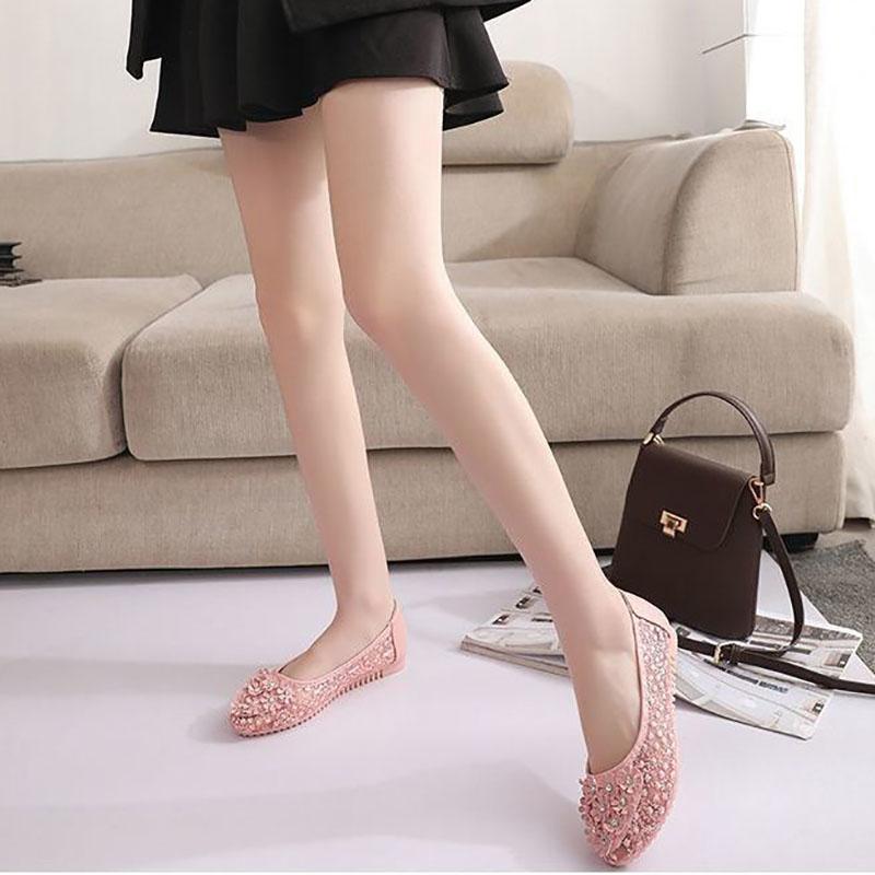 Women's Shoes Summer Sandals Breathable Mesh Single Shoes Shoes Flat Shoes Pedal Peas Shoes Tide