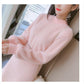 Pofulove plus size fairy net yarn bottoming skirt plush dress female new Korean loose student