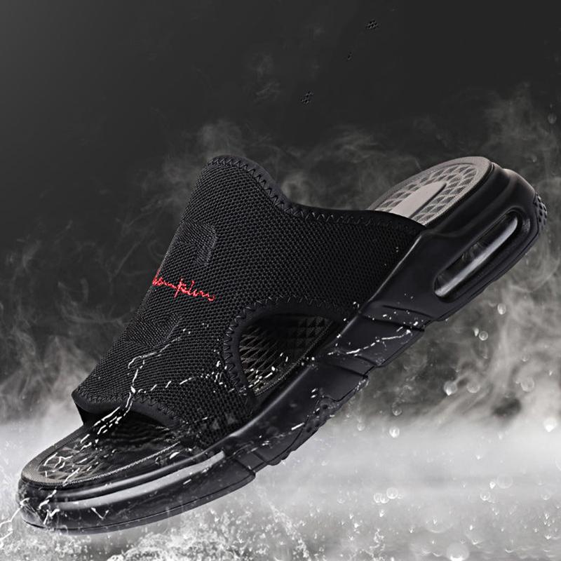 Summer Men's Heightened Air Cushion Sandals Anti-sweat Youth Sports and Leisure Beach Sandals and Slippers