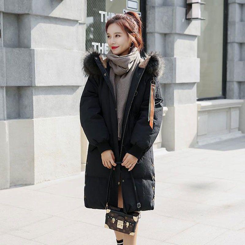 Mom Wears Middle-aged and Elderly Medium and Long Loose Cotton-padded Jackets