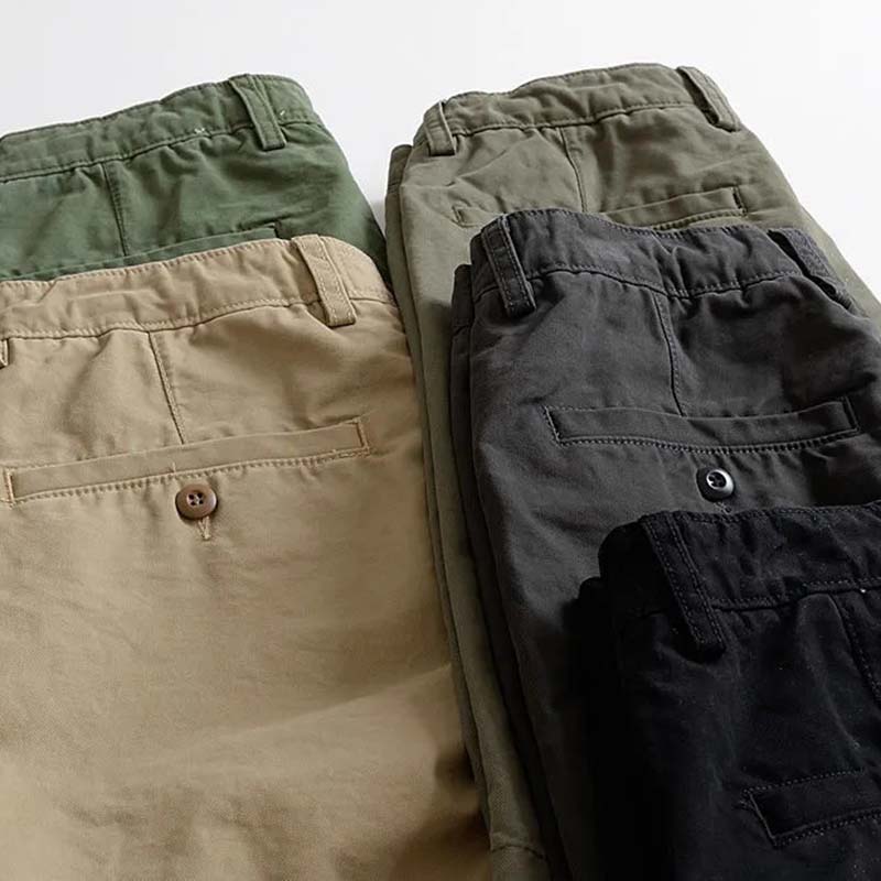 Summer Casual Shorts Men's Texture Slim Fit Trend Five-point Pants Men's All-match Straight Workwear Five-point Pants