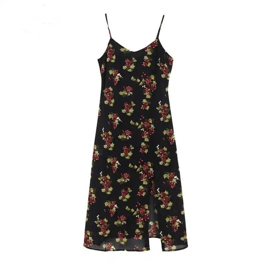 Vintage Casual Sundress Female Beach Dress Midi Button Backless Polka Women Dress Summer 2021 Boho Sexy Floral Dress