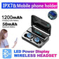Bluetooth Earphones Mini LED Display Headphone Stero Sound 1200mah Power Bank Sport Wireless Headset