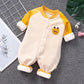 Autumn and Winter Baby Jumpsuit 0 To 6 Months Old Baby Khaki Clothes with Plush Thickened Climbing Clothes Warm Clothes for Newborn Children