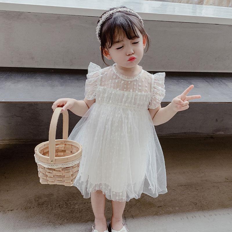 Girls Fluffy Cake Dresses Mesh Skirt Embroidery Ruffle Kids Christmas Party Costume Birthday Tutu Gown Children Clothing