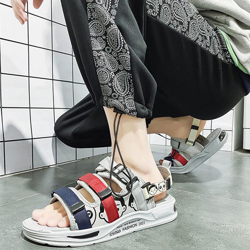 Summer Men's Sandals Cool Men's Breathable Slippers Wear Non-slip Beach Shoes
