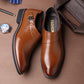 Pair of Shoes Men's Leather Business Casual Pointed Toe Shoes Wedding Shoes