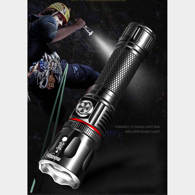 Rechargeable LED Flashlight Powerful Torch Super Waterproof Zoom Hunting Light Use 18650 Battey