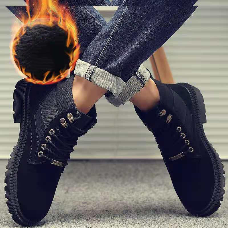 Martin Boots Men's Boots Male Winter Plus Velvet Shoes Men's Snow Boots Combat Boots Military Boots