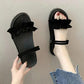 Sponge Cake Platform Sandals Female Fairy Style Summer Student Flat Roman Net Red Sandals
