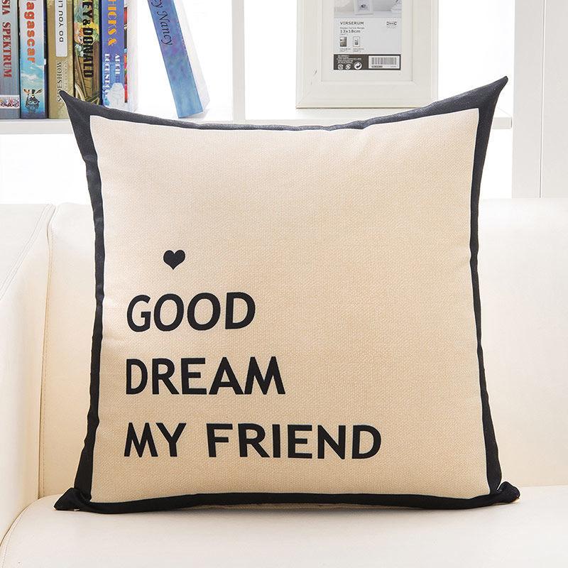 Nordic Stick Figure Printing Pillow Car Lumbar Pillow Home Sofa Pillow Soft Relaxation Artifact
