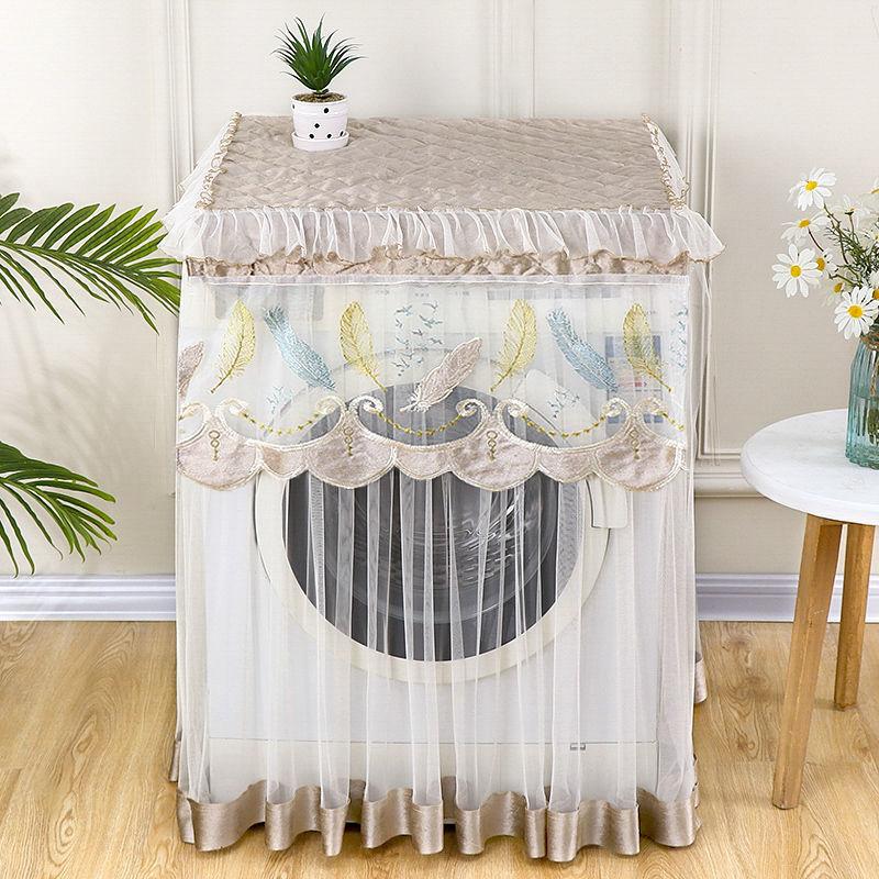 Lace Washing Machine Cover Dust Cover Sunscreen Dustproof Top Load Washing Machine Cover
