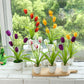 Fake Flower Tulip Bonsai Simulation Flower Creative Home Interior Dining Table Living Room Decoration Simulation Plant Artificial Flower