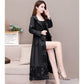Embroidered Trench Coat Women's Mid-length Spring Large Size Loose Fashion Temperament All-match Raincoat Jacket