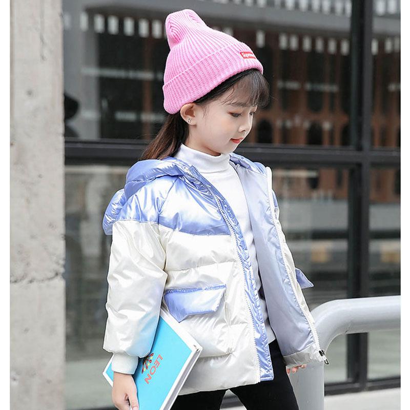 White Duck Down Girls Down Jacket Winter Colorful Thick Warm Jacket