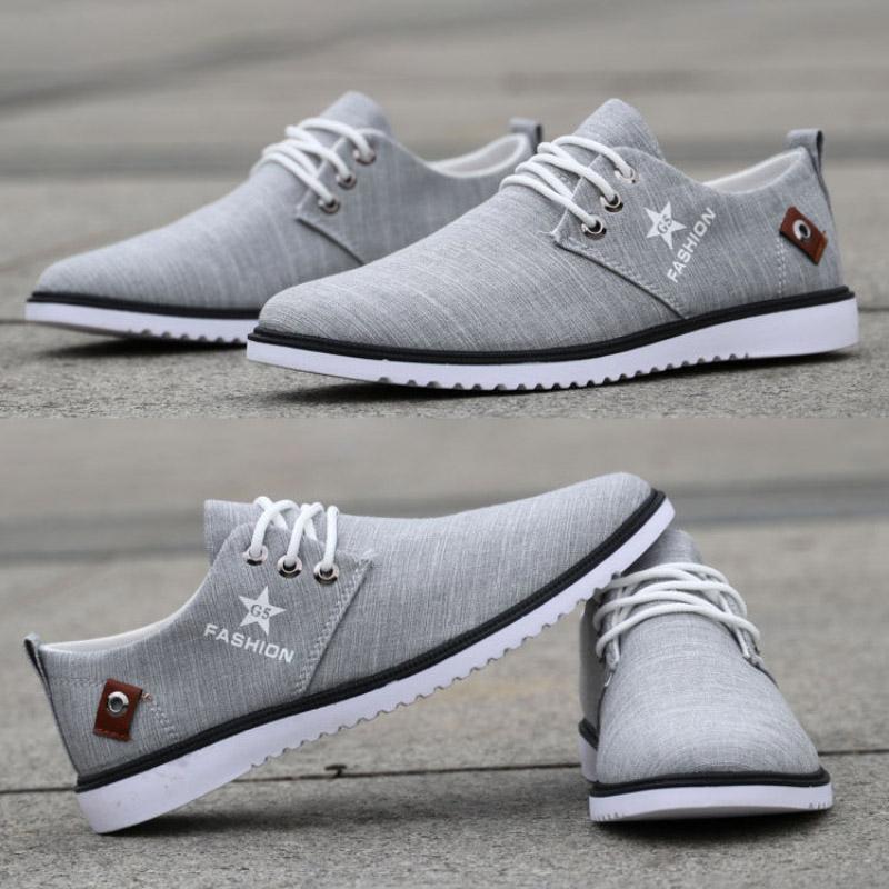 Men's Fashion Autumn Casual Canvas Sneaker Ultralight Flattie Increase Shoes