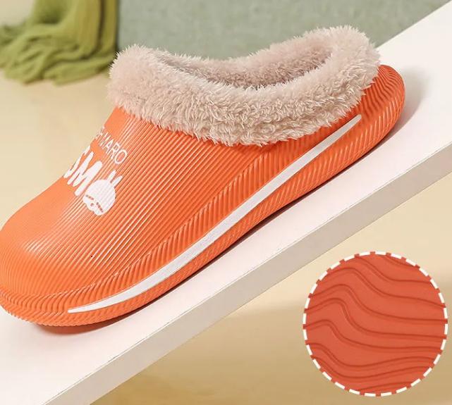 Autumn and Winter Youth Cotton Slippers Indoor Non-slip Soft-soled Shoes Warm Simple Plush Cotton Shoes