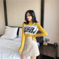 Autumn and Winter Tight Fit Pullover Long-sleeved Bottoming Shirt Printing Wild Sweater