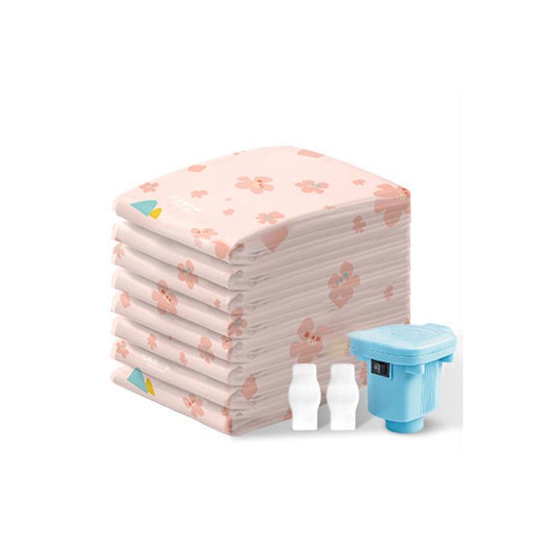 Free Electric Pump Vacuum Compression Bag Cotton Quilt Clothing Storage Bag Student Luggage Extra Large Moving Packing Bag Household